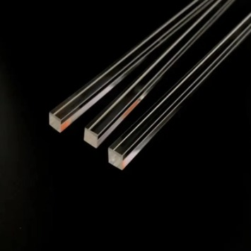 Transparent Rectangular Optical Quartz Glass Tube Customized